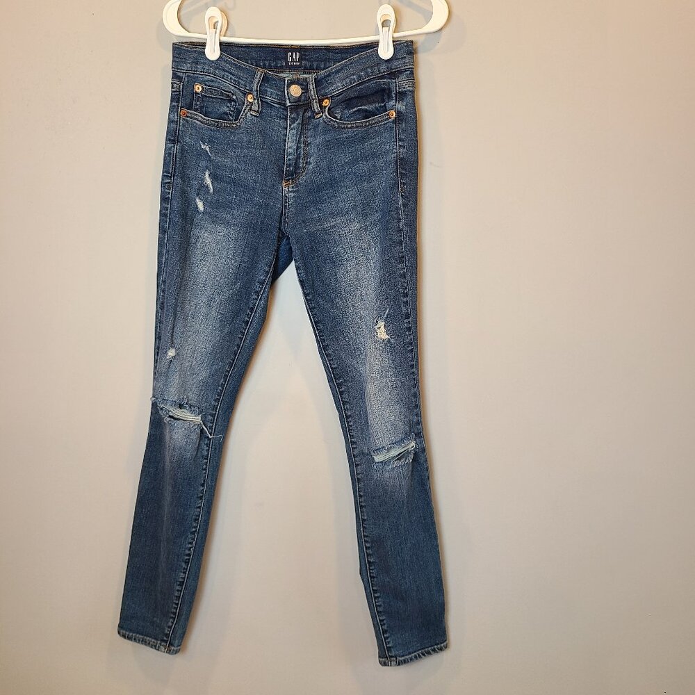 GAP Jeans True Skinny Womens 26 Blue Denim